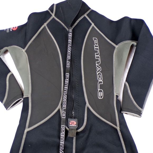 3mm Men's Size ML Pinnacle VENTURE Back Zip Wetsuit D0291-1B Black - Picture 8 of 12